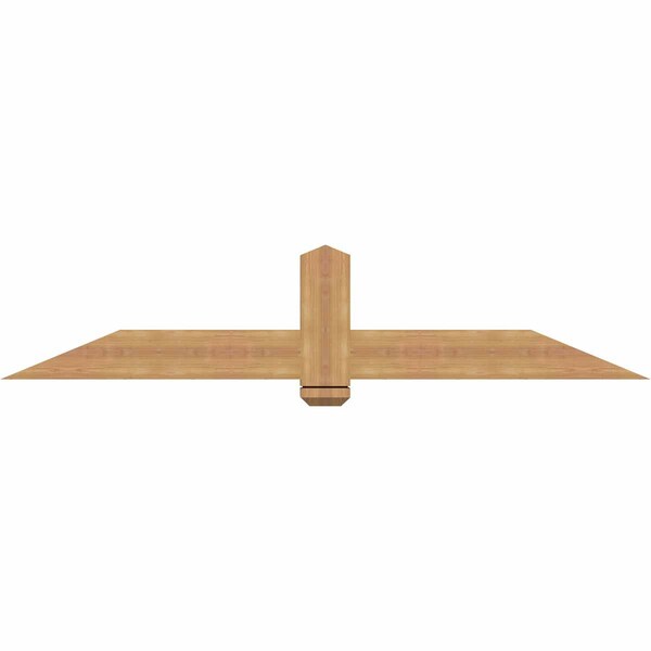 Ekena Millwork Eugene Smooth Timber Gable Bracket, Western Red Cedar, 72"W x 15"H x 3 1/2"D x 5 1/2"F, 5/12 Pitch GBW072X15X0406EUG00SWR - main